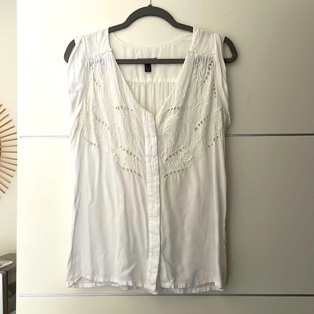 Mango embroidered shirt